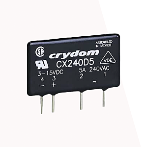 Crydom Solid State Relay    PCB 1-Phase SIP ZS SCR 5A    CX240D5 <br>(Images is for references only    actual product refer specification).
