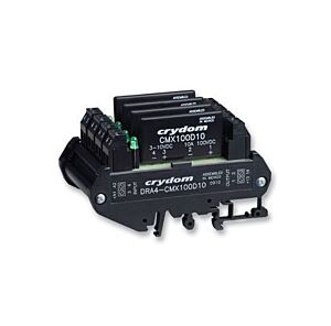 Crydom Solid State Relay - 4 Channel    ZS    DIN Module    100VDC    8A    DRA4-CMXE100D10 <br>(Images is for references only    actual product refer specification).