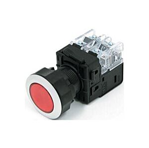 Push Button - Momentary Illuminated LED Flush Switch Ã˜ 30 mm 1a 1b Red    QRX-AAA1DR <br>(Images is for references only    actual product refer specification).