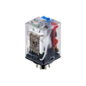 Carlo Gavazzi Relay Industrial 2PDT 10A 8 Pin 120Vac LED+Push Arm+Flag    RCP8002120VAC <br>(Images is for references only    actual product refer specification).