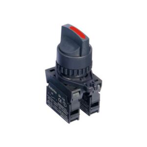 Selector Key Switch - Ã˜22/25 Short lever 3 Position Both maintained (Non-Flush) 2a Red    S2SR-S7R2A <br>(Images is for references only    actual product refer specification).